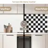 Klassiek - Patroon - Zwart - Wit keuken achterwand 2 middel 871 -voor-na2_DE