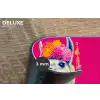 Lama - Kimono - Bloemenkrans - Felroze Placemat vinyl groot -closeup