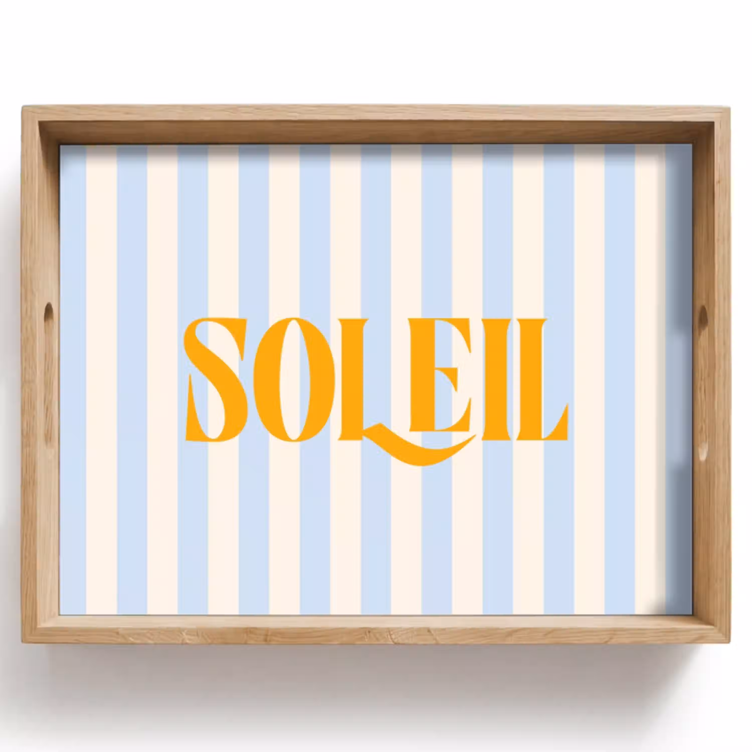 Oranje - Blauw - Strepen - Soleil Dienblad Rechthoek middel -z3d_shopping