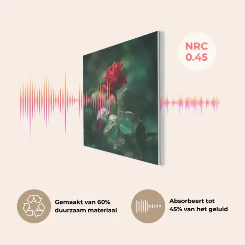 Roos - Bladeren - Dieprood PET vilt klein -USP_NL