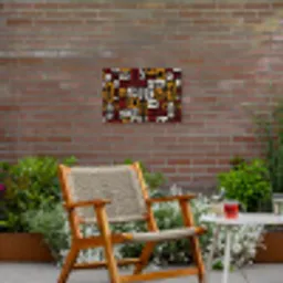 Abstract - Patroon - Rood Tuinposter op houten frame 2 cm dik klein -sfeer3