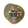 Bloem - Quote - Vintage - Art Wandcirkel Organisch Aluminium middel -3d