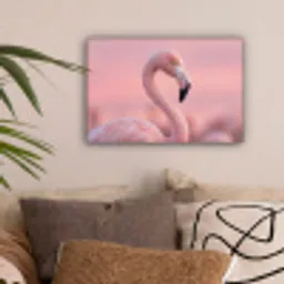 Flamingo - Portret - Roze canvas 2cm klein -sfeer1