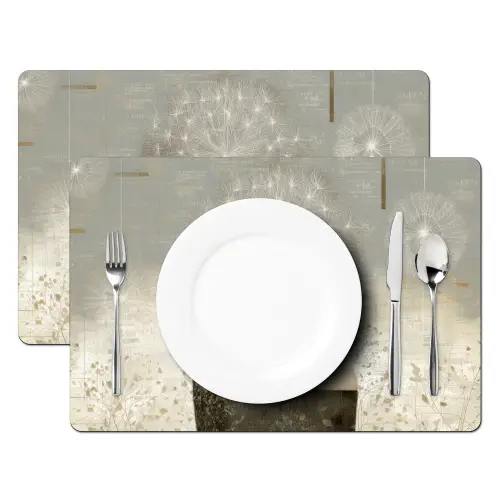 Pluis - Vrouw - Beige Placemat vinyl groot -zzsfeer2_Kitchenyeah-website