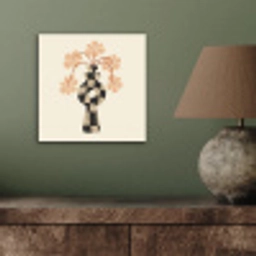 Bloemen - Vaas - Abstracte kunst - Modern aluminium wit klein -sfeer2
