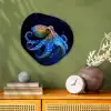 Octopus - Stippen - Blauw - Zee Wandcirkel Organisch Forex 3mm klein -sfeer2