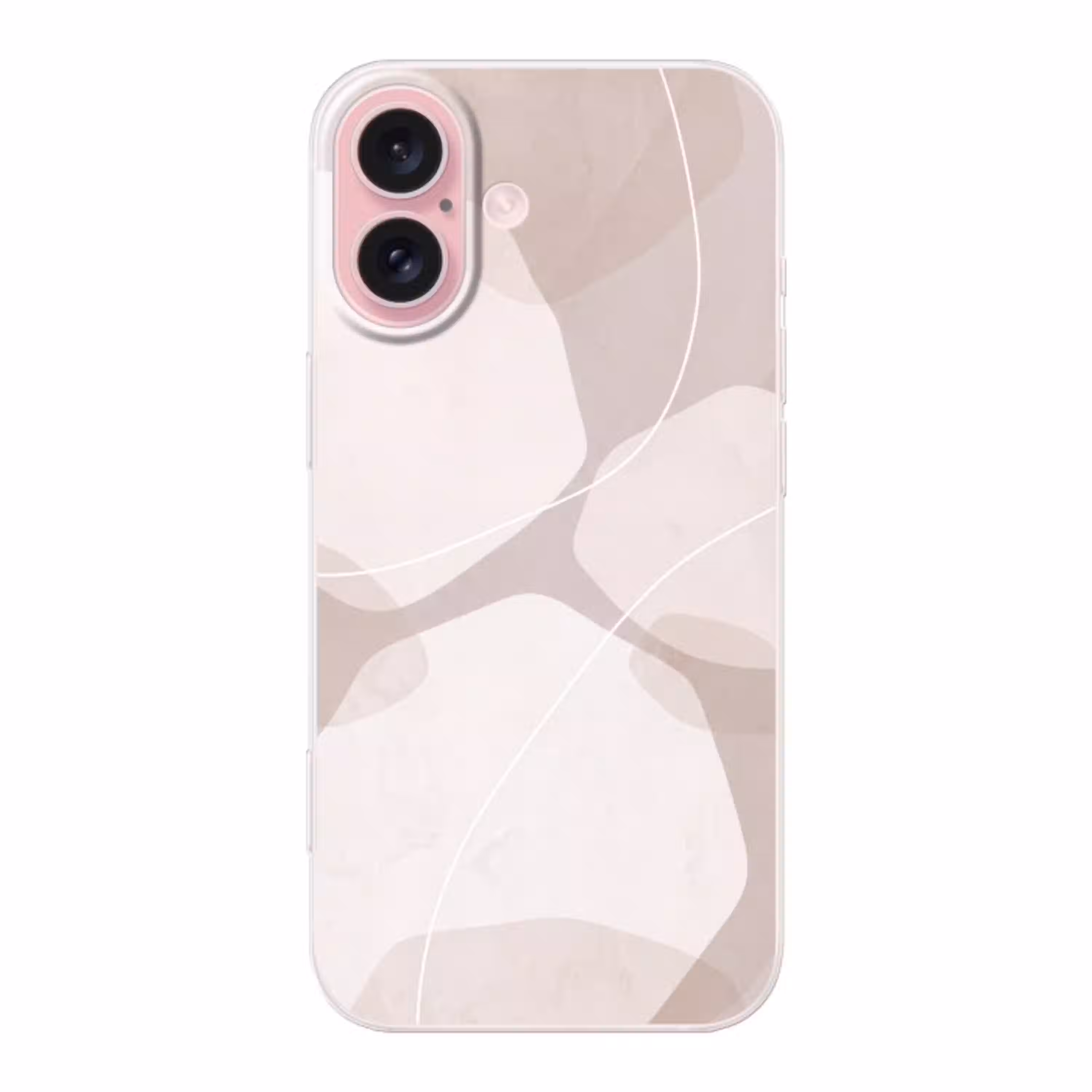 Abstract - Vormen - Beige Apple iPhone 16 klein -3d