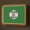 Cirkel - Roze - Tekst - Art Light Box met batterij (Wandlamp) middel -z3d_website