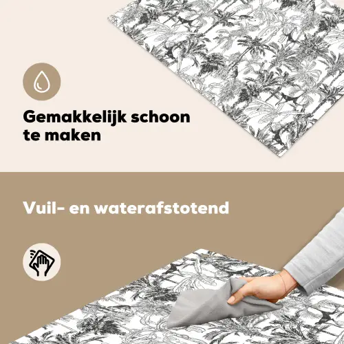 Aap - Oerwoud - Abstract - Grijs Inductie beschemer met haakjes klein 777 -ky-schoon-nl