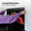 Aardbeien - Fruit - Rood - Water - Zwart Inductie beschemer met haakjes middel -ky-ophangen-nl