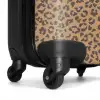 Dieren print panter bruin NBS - Handbagage koffer - Kinderen Unisex middel -wiel