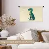 Dinosaurus - Turquoise - Stekels Wandkleed katoen klein -sfeer1