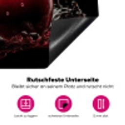 Kersen - Rood - Fruit - Water - Zwart Inductie beschermer vinyl 3mm klein -zzzzzzz-lf-onderkant