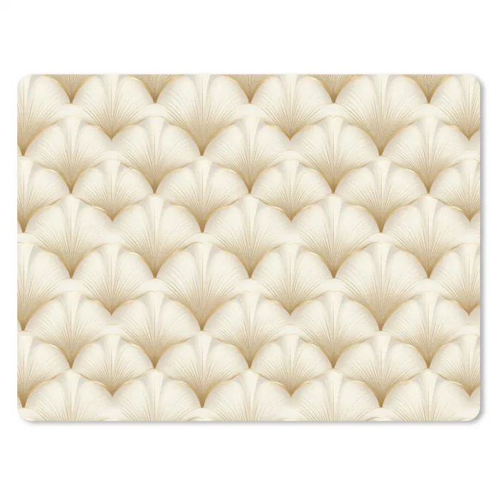 Waaier - Motief -  Goud muismat rubber klein 262 -3d
