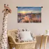 Strand - Zee - Duin - Zonsondergang - Landschap Wandkleed katoen klein -wsfeer5_kind