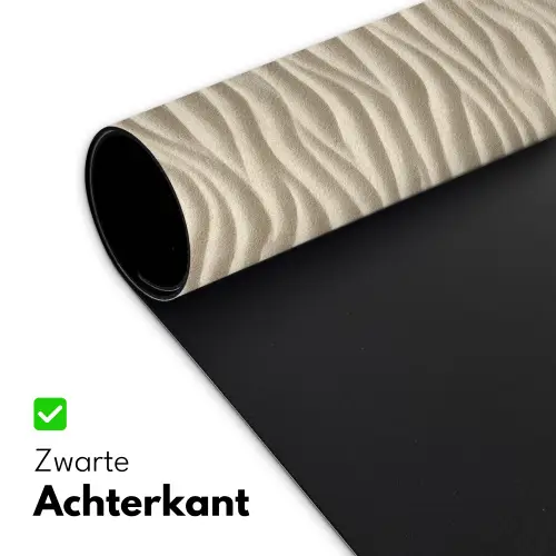 Zand - Golven - Beige Muismat XXL klein 681 -sfeer2