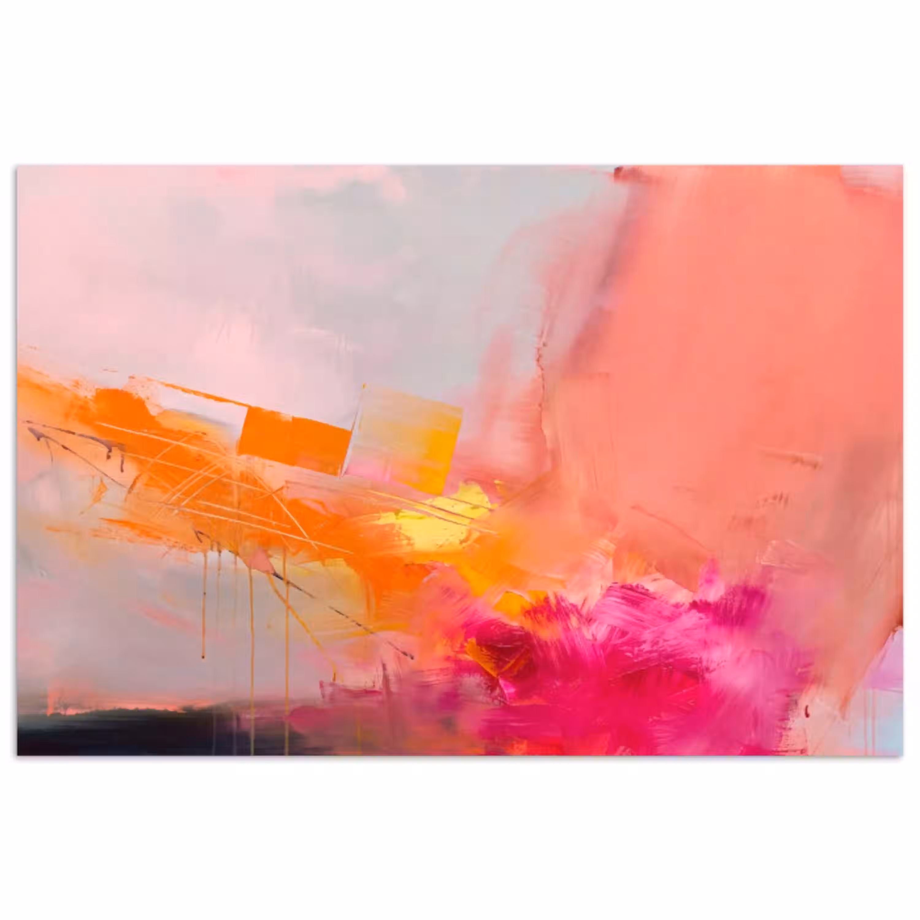 Abstract - Kleurrijk - Modern - Roze poster papier klein -3d