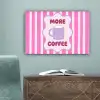 More coffee - Roze - Paars - Strepen - Mok canvas 2cm klein -sfeer4