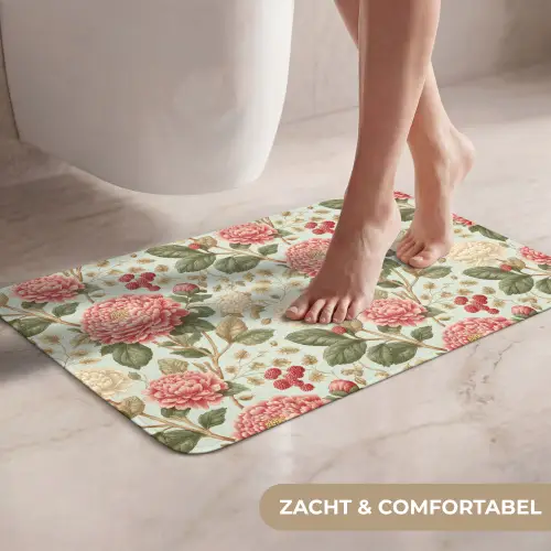Klassiek - Botanisch - Veelkleurig WCmat klein 1009 -USP_ZachtNL