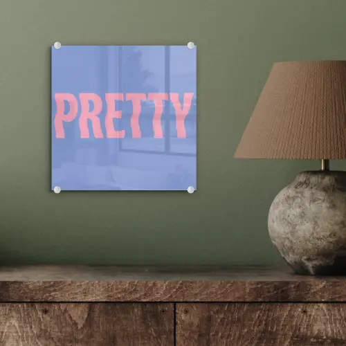 Pretty - Roze - Blauw - Golvend plexiglas 5mm klein -sfeer3