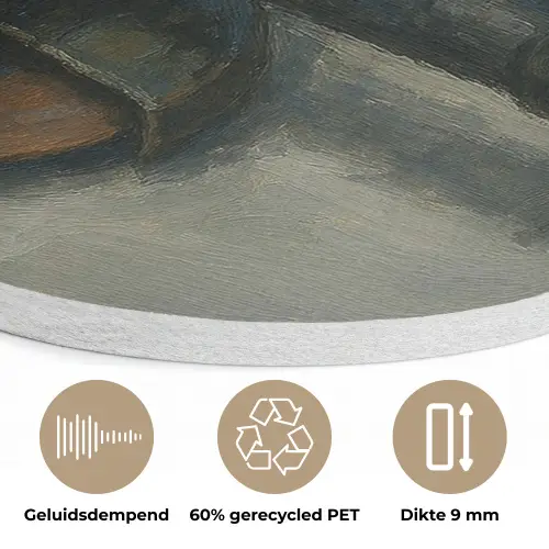 Haakse slijper - Schilderij - Gereedschap Akoestische PET Vilt - Rond klein -closeup_NL