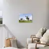 Koeien in de weide onder een heldere lucht Tuinposter op houten frame 2 cm dik klein -sfeer1