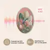 Tropische bladeren - Bloemen - Roze - groen Akoestische PET Vilt - Rond klein -USP_NL