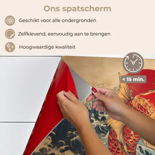 Koi - Zee - Golven - Zon keuken achterwand spatscherm klein -spatscherm_NL