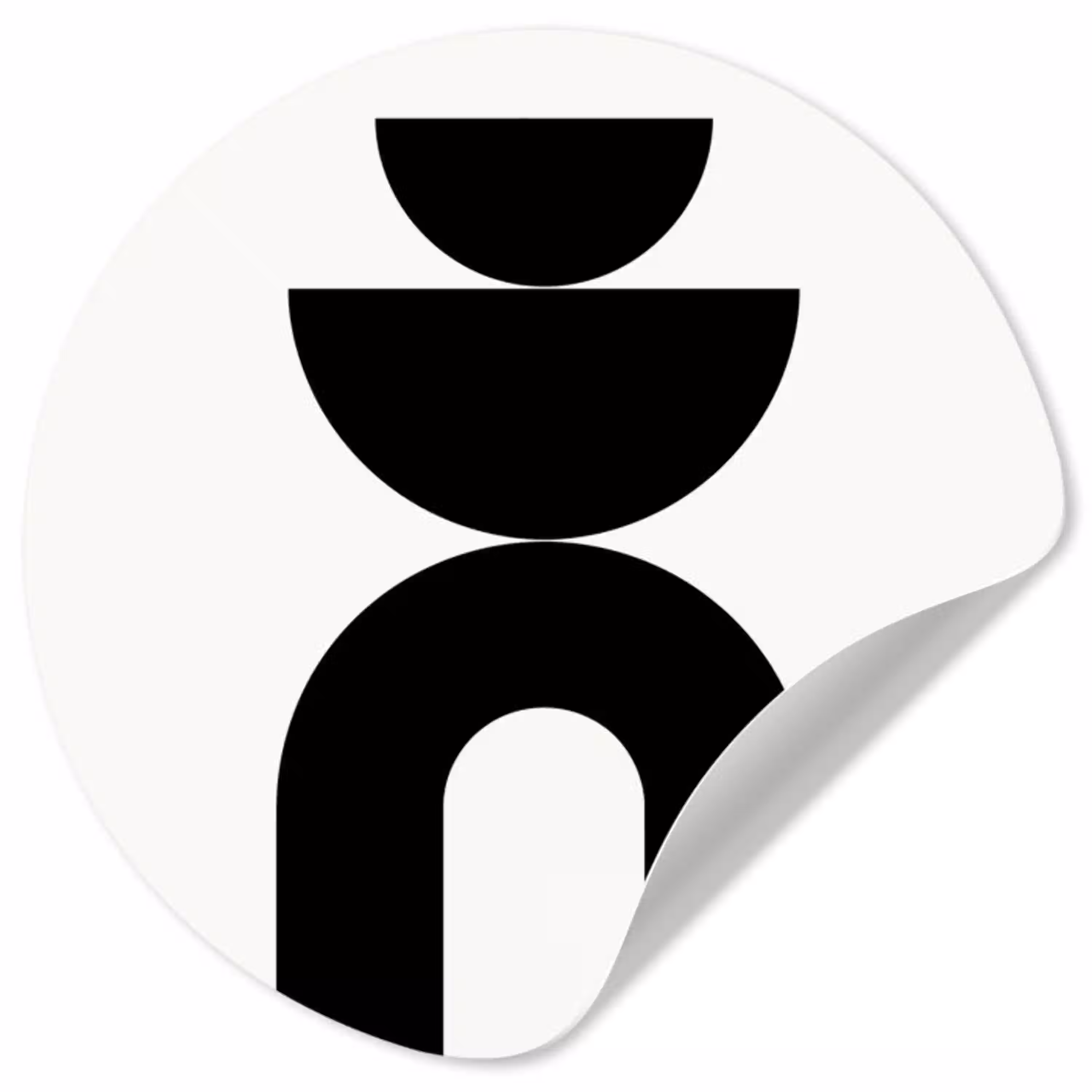 Minimalistisch - Kunst - Wit Wandcirkel behangsticker klein -3d