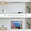 Doorkijk - Berg - Landschap - Uitzicht - Meer keuken achterwand spatscherm klein -voor_na_NL