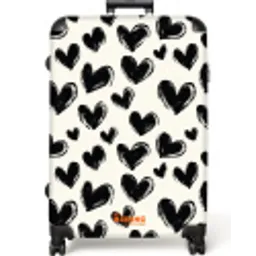 Hartjes - Patroon - Zwart NBS - Large koffer - Volwassenen Unisex groot -zzzzzzzzkaufland2