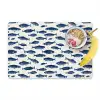 Vissen - Patroon - Blauw - Wit Placemat vinyl groot 368 -zzzproduct_Kitchenyeah-website