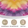 Tie dye - Hartvorm - Vlammen - Oranje Akoestische PET Vilt - Rond klein -closeup_NL