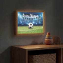 Voetbal - Stadion - Bal - Jongens Light Box met batterij (Wandlamp kind) middel -sfeer5_kind