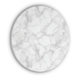 Wit - Marmer - Grijs Akoestische PET Vilt - Rond klein 838 -3d