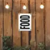 Food - Zwart - Wit - Decoratie tuinposter los doek klein -sfeer1