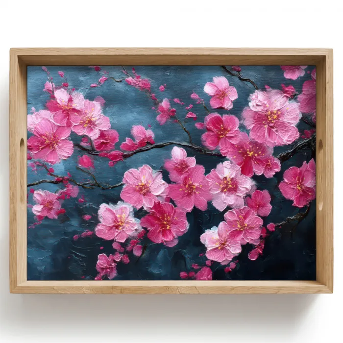 Bloem - Bloesems - Roze - Abstract Dienblad Rechthoek middel -z3d_shopping