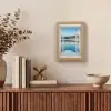 Landschap - Winter - Meer - Bergen - Uitzicht - Doorkijk - Licht Light Box met kabel (Tafellamp) klein -sfeer2