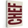 Chef - Rood - Japandi - Vintage canvas 2cm klein -z3d