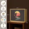 Strand - Minimalistisch - Zon - Oranje Light Box met batterij (Wandlamp) middel -USP_websiteoverzichtNL