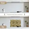Modern - Geometrisch - Goud keuken achterwand spatscherm klein 900 -voor_na_NL