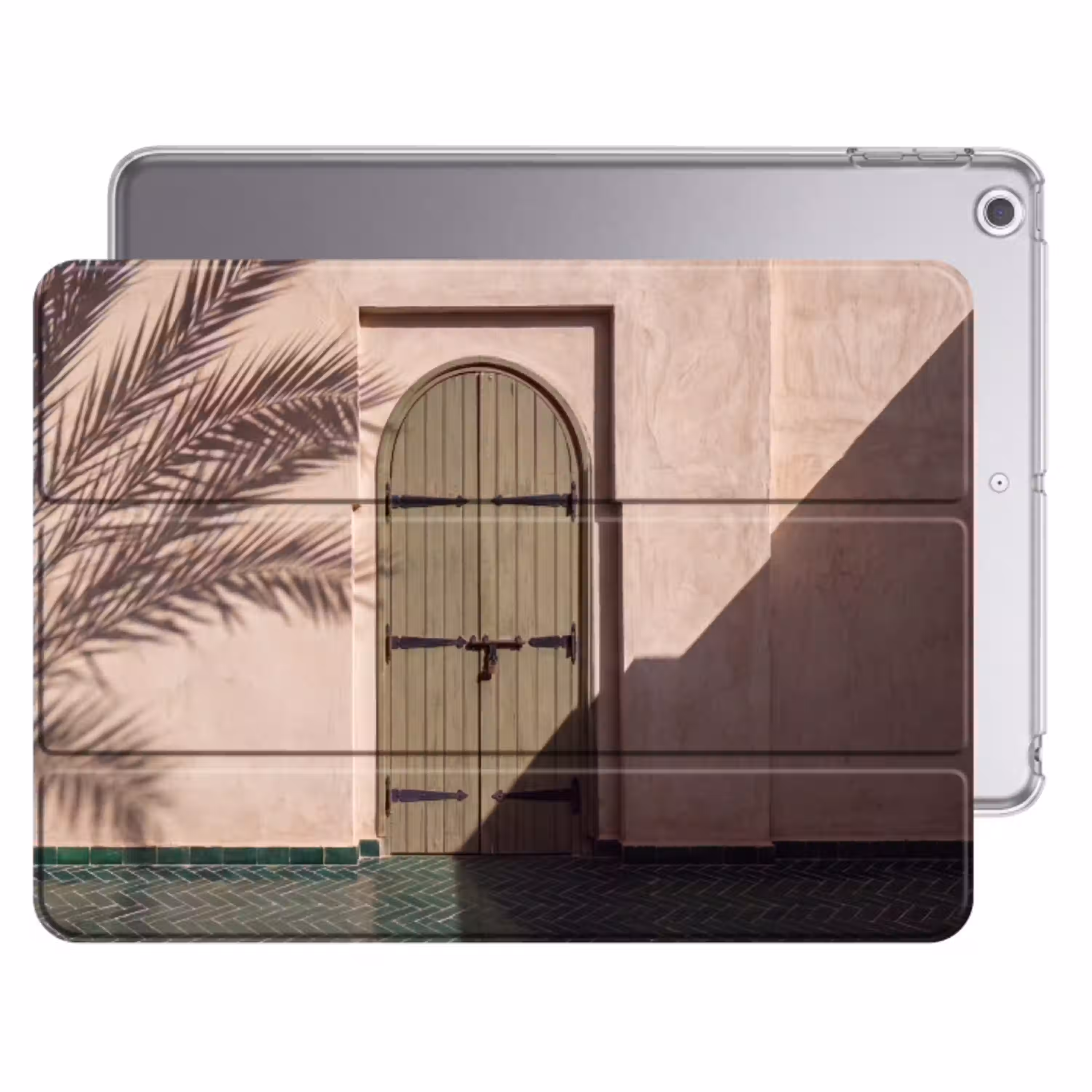 Deur - Hout - Architectuur - Groen - Rustiek Apple iPad 2017 middel -threedimensional_3d_global