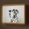 Zonnebril - Dalmatiër - Wijnglas - Tong Light Box met batterij (Wandlamp) middel -z3d_website