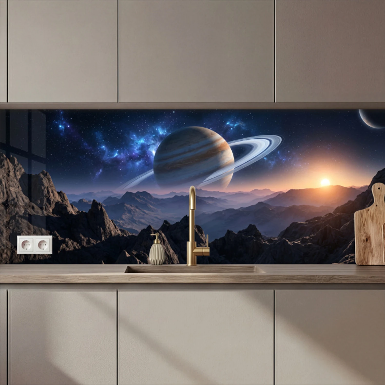 Fantasy - Kosmos - Landschap keuken achterwand 2 middel zz_3dshopping
