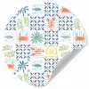 Zee - Sfeer - Mozaïek - Multi Wandcirkel behangsticker klein 186 -3d
