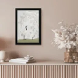 Minimalistisch - Kraanvogels - Blauw fotolijst zwart zonder passe partout klein -sfeer5