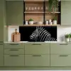 Zebra - Dier - Zwart keuken achterwand 2 middel -sfeer3