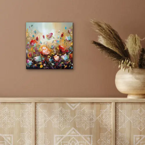 Bloemen - Kunst - Natuur - Olieverf aluminium wit klein -sfeer4