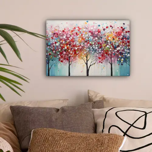 Kunst - Bomen - Natuur - Acryl canvas 2cm klein -sfeer1