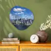 New York - Manhattan - Skyline Wandcirkel Organisch Forex 3mm klein -sfeer2